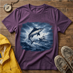Marlin Ocean T-Shirt — Vintage Leaping Sailfish Sea Graphic Tee