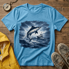 Marlin Ocean T-Shirt — Vintage Leaping Sailfish Sea Graphic Tee
