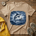 Marlin Ocean T-Shirt — Vintage Leaping Sailfish Sea Graphic Tee
