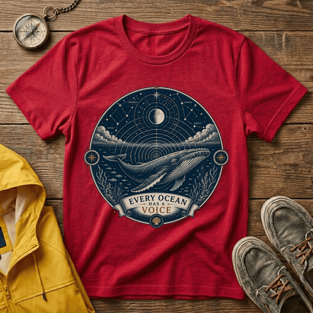T-Shirt — Moonlit Ocean Graphic Tee “Every Ocean Has a Voice”