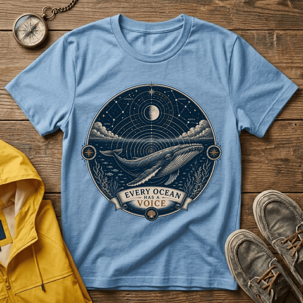 T-Shirt — Moonlit Ocean Graphic Tee “Every Ocean Has a Voice”