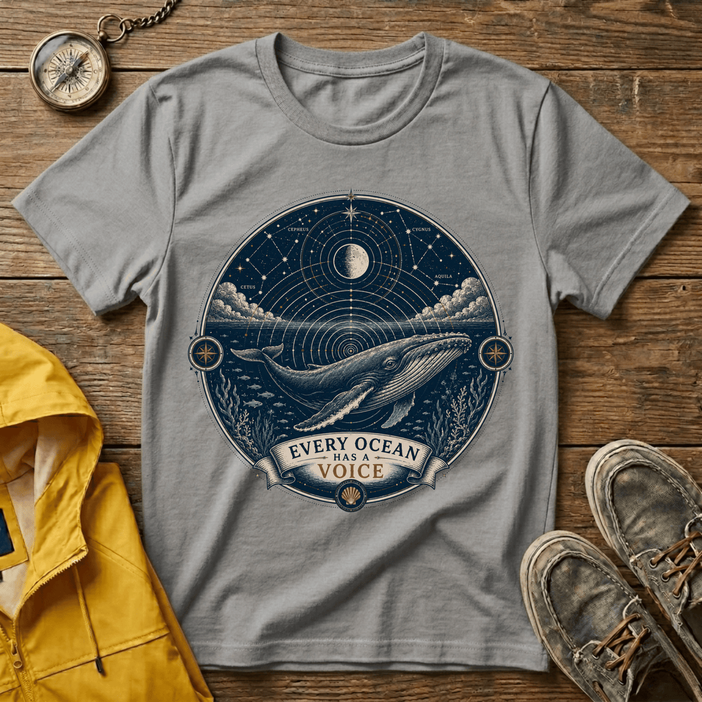 T-Shirt — Moonlit Ocean Graphic Tee “Every Ocean Has a Voice”