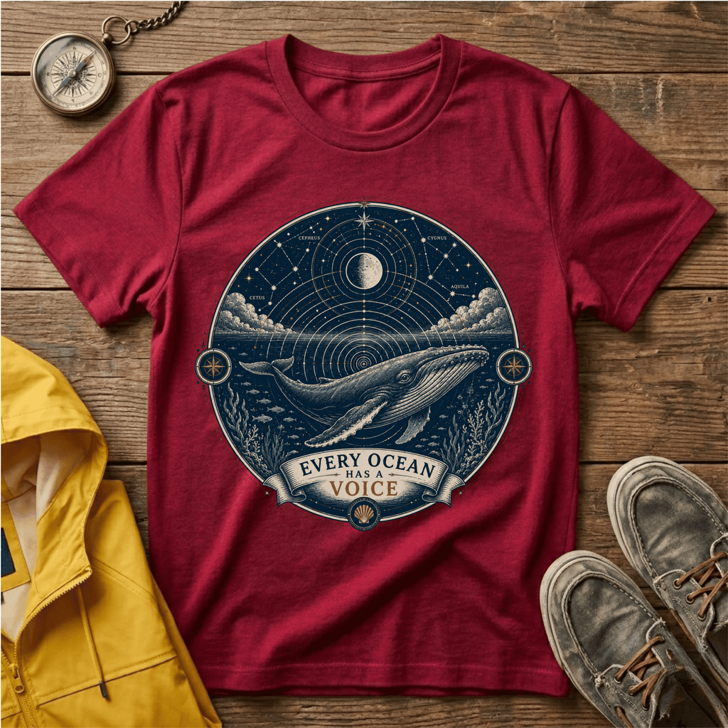 T-Shirt — Moonlit Ocean Graphic Tee “Every Ocean Has a Voice”