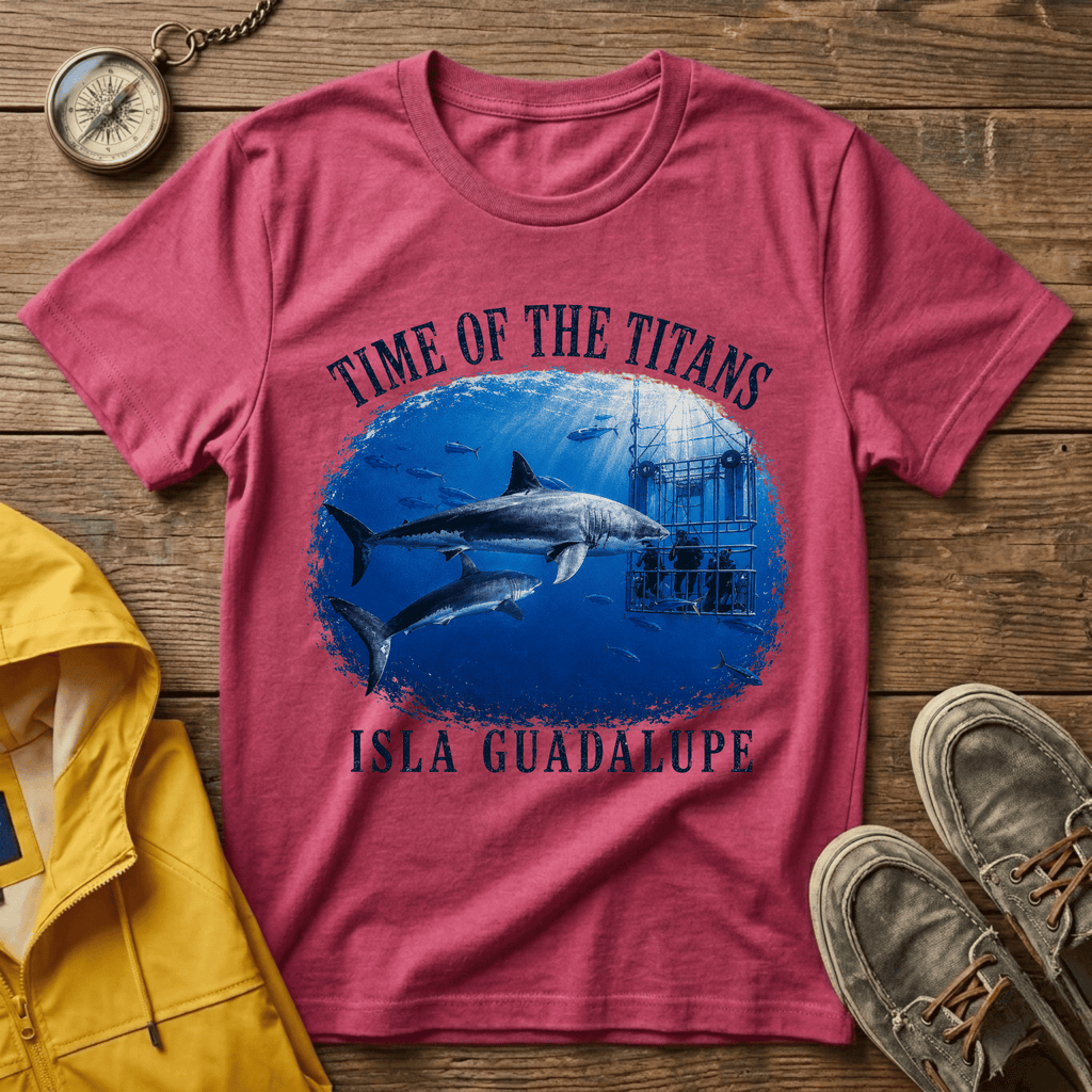 Time of the Titans Shark Tee — Isla Guadalupe Ocean Wildlife Shirt