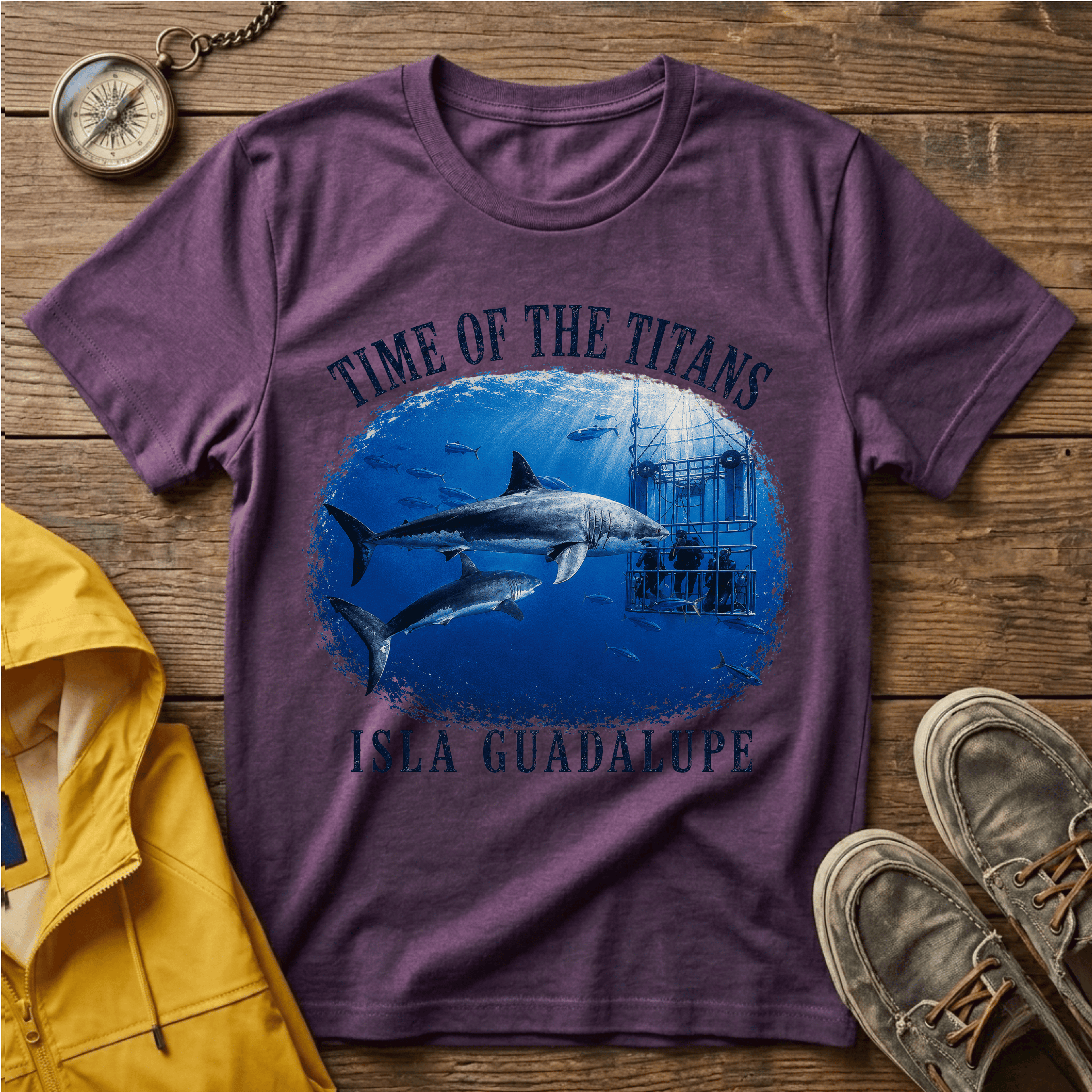 Time of the Titans Shark Tee — Isla Guadalupe Ocean Wildlife Shirt