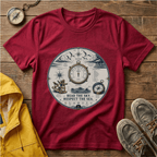 Nautical Compass T-Shirt — “Read the Sky, Respect the Sea” Vintage Maritime Tee