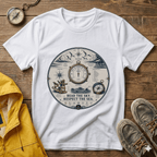 Nautical Compass T-Shirt — “Read the Sky, Respect the Sea” Vintage Maritime Tee