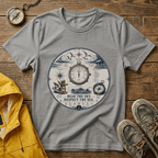 Nautical Compass T-Shirt — “Read the Sky, Respect the Sea” Vintage Maritime Tee