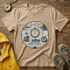 Nautical Compass T-Shirt — “Read the Sky, Respect the Sea” Vintage Maritime Tee