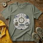 Nautical Compass T-Shirt — “Read the Sky, Respect the Sea” Vintage Maritime Tee