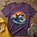 Shark Sunset T-Shirt — Majestic Great White Ocean Graphic Tee