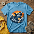Shark Sunset T-Shirt — Majestic Great White Ocean Graphic Tee