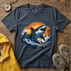 Shark Sunset T-Shirt — Majestic Great White Ocean Graphic Tee