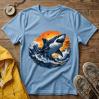 Shark Sunset T-Shirt — Majestic Great White Ocean Graphic Tee