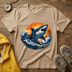 Shark Sunset T-Shirt — Majestic Great White Ocean Graphic Tee