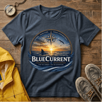 Sunset Compass T-Shirt — BlueCurrent Ocean Sunset Logo Tee