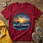 Sunset Compass T-Shirt — BlueCurrent Ocean Sunset Logo Tee