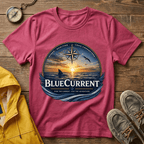Sunset Compass T-Shirt — BlueCurrent Ocean Sunset Logo Tee