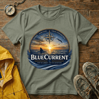 Sunset Compass T-Shirt — BlueCurrent Ocean Sunset Logo Tee