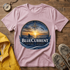 Sunset Compass T-Shirt — BlueCurrent Ocean Sunset Logo Tee