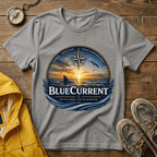 Sunset Compass T-Shirt — BlueCurrent Ocean Sunset Logo Tee