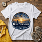 Sunset Compass T-Shirt — BlueCurrent Ocean Sunset Logo Tee