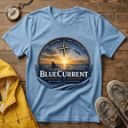 Sunset Compass T-Shirt — BlueCurrent Ocean Sunset Logo Tee
