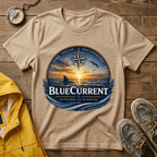Sunset Compass T-Shirt — BlueCurrent Ocean Sunset Logo Tee