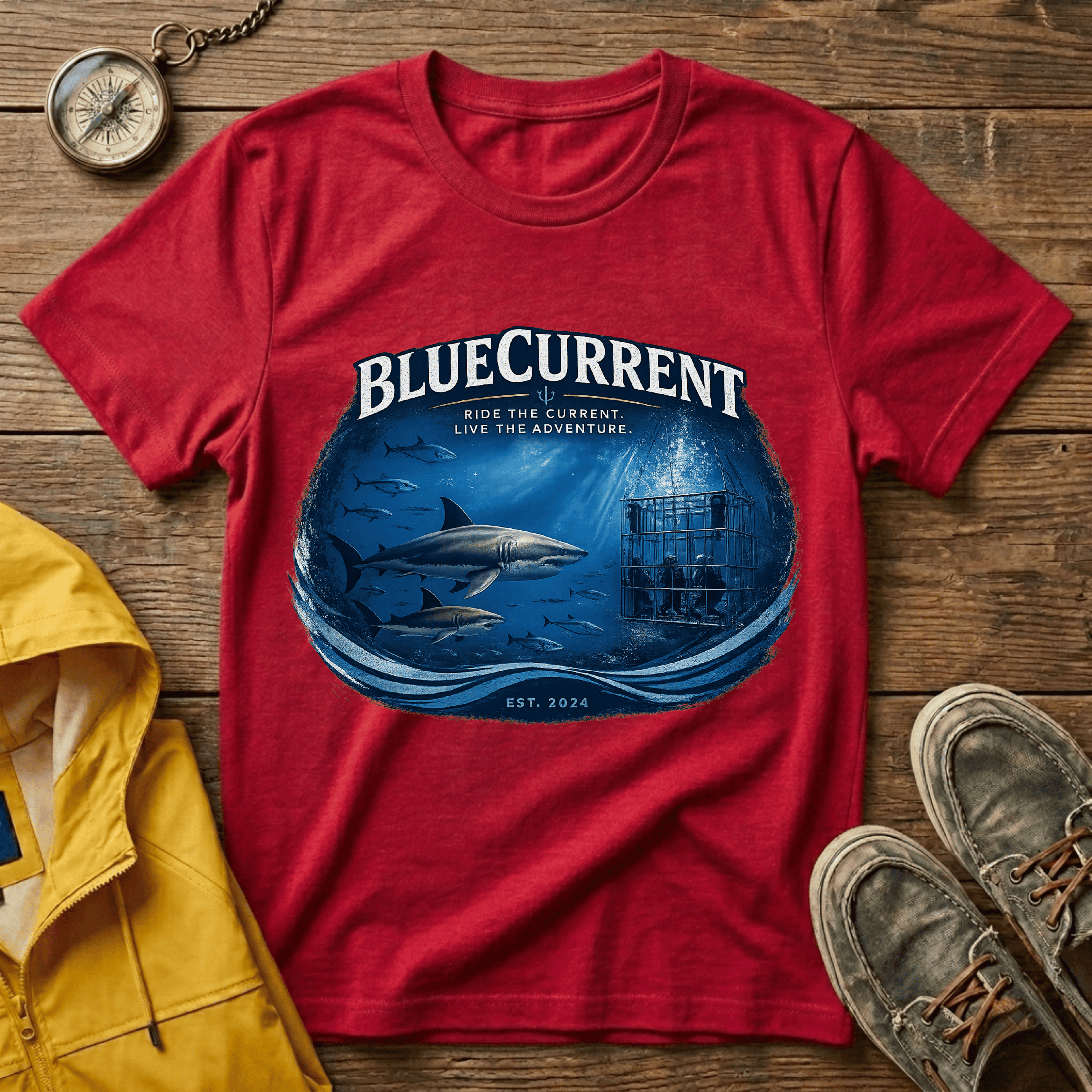 Shark T-Shirt — Majestic Great White Ocean Graphic Tee