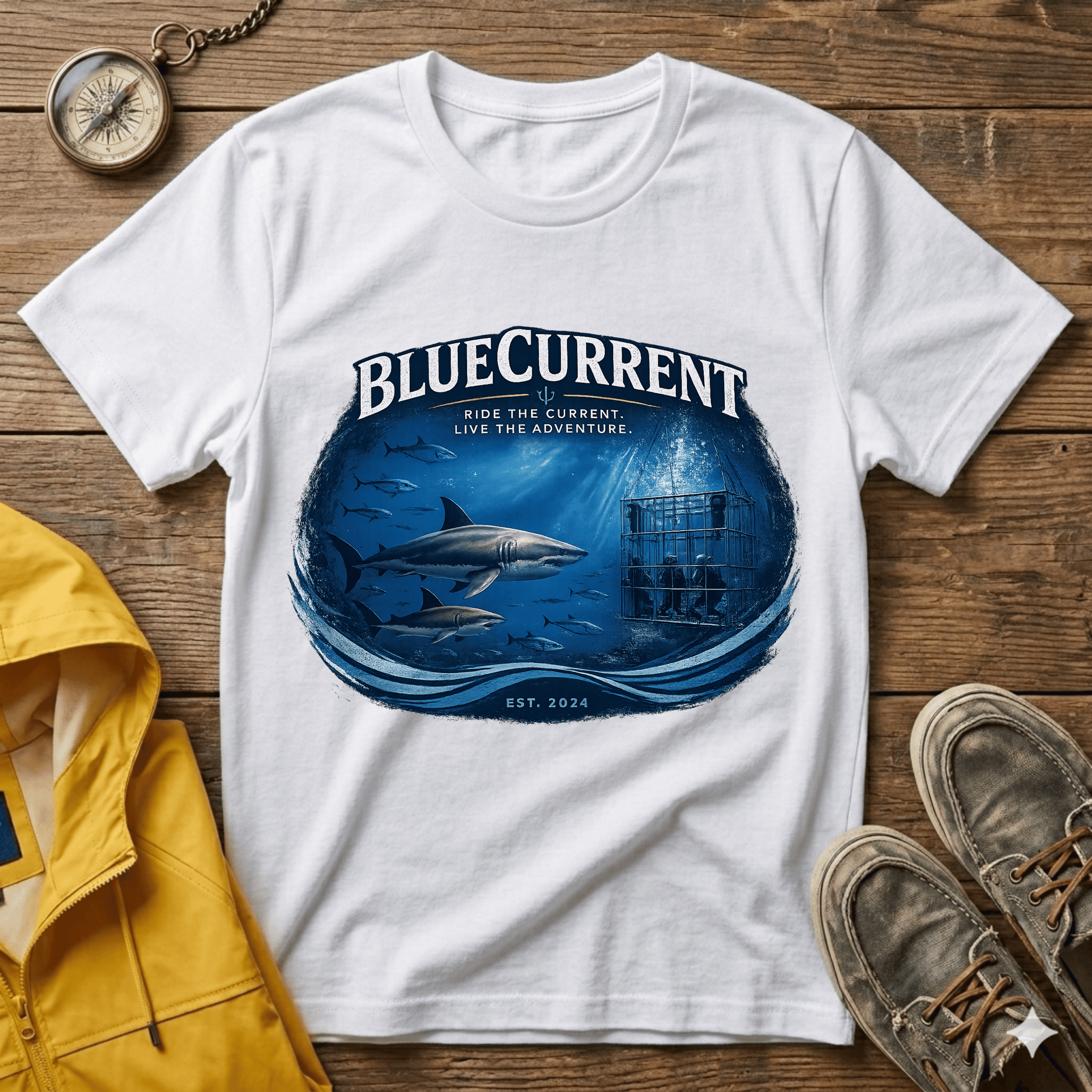 Shark T-Shirt — Majestic Great White Ocean Graphic Tee