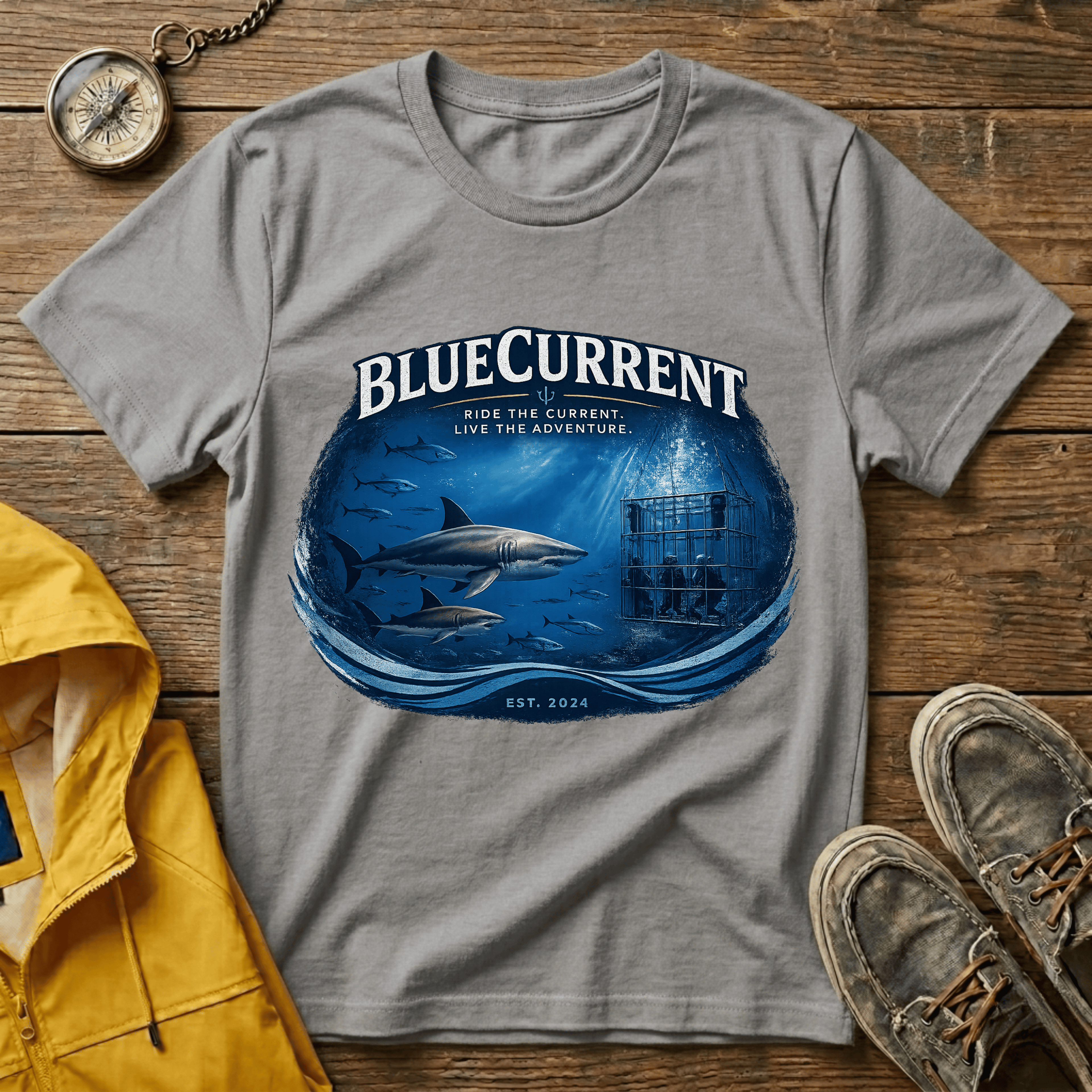 Shark T-Shirt — Majestic Great White Ocean Graphic Tee