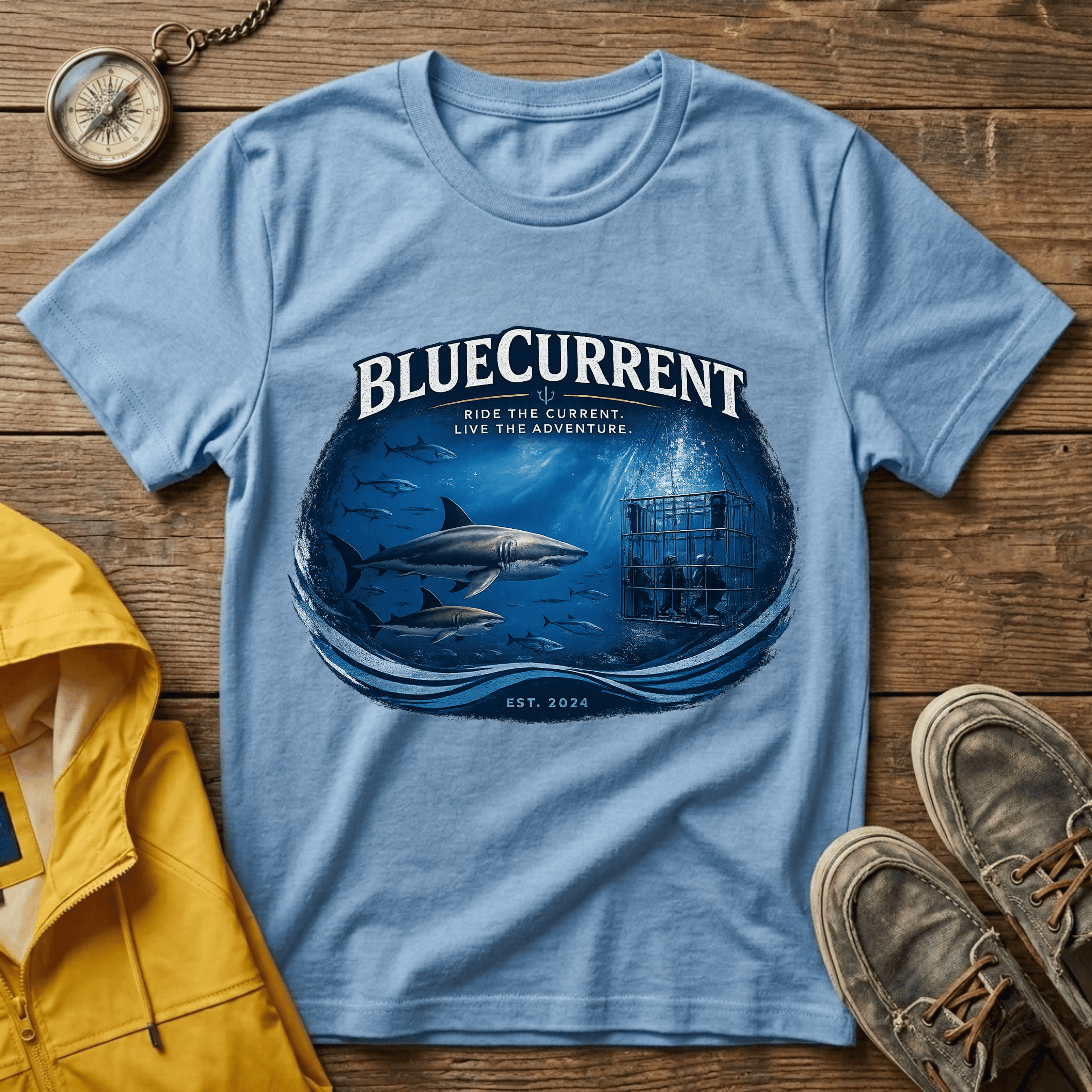 Shark T-Shirt — Majestic Great White Ocean Graphic Tee