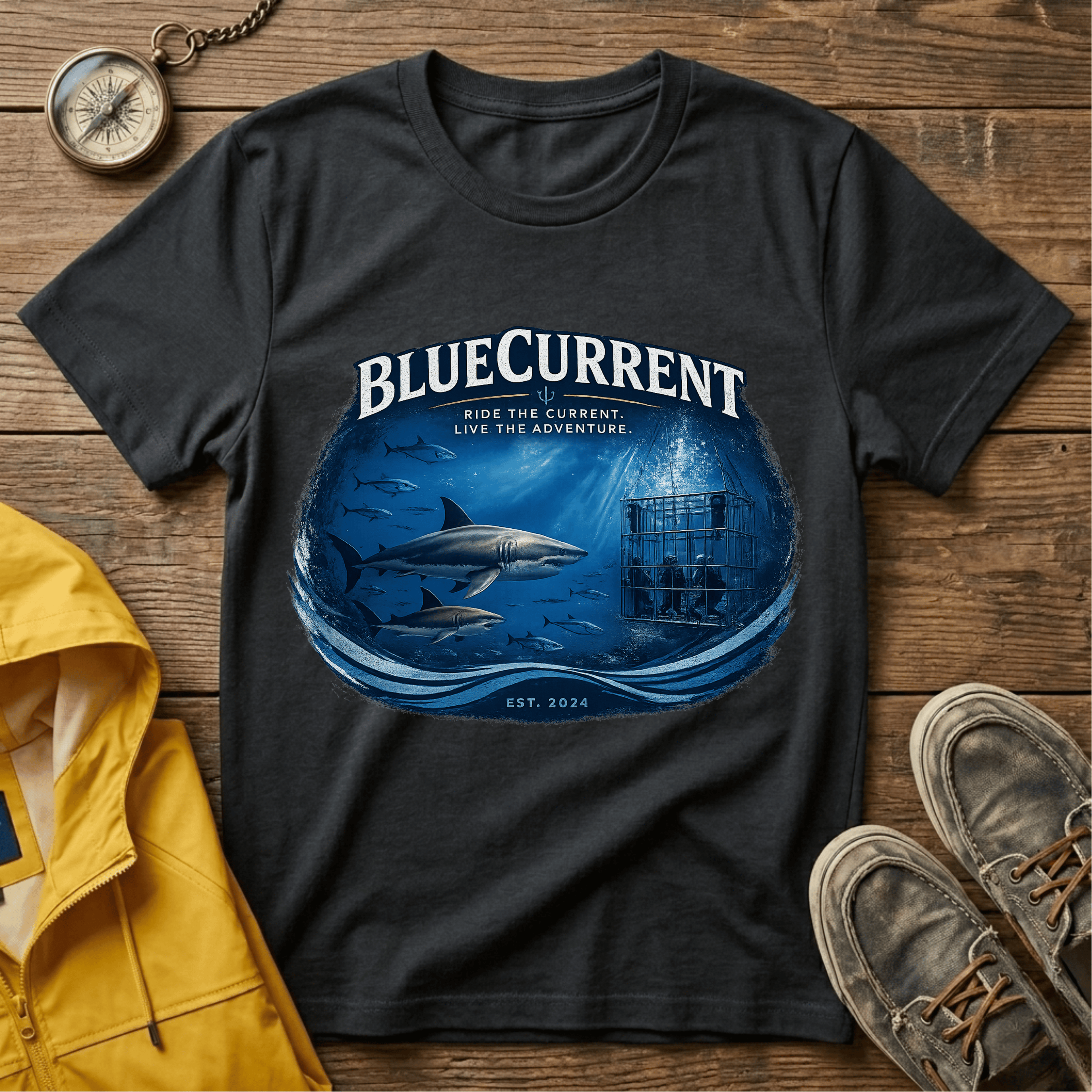 Shark T-Shirt — Majestic Great White Ocean Graphic Tee