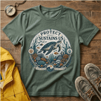 T-Shirt — "Protect What Sustains Us" Sea Turtle Conservation Tee