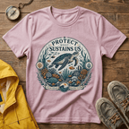 T-Shirt — "Protect What Sustains Us" Sea Turtle Conservation Tee