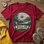 Built for Salt & Wind Compass Tee — Coastal Adventure T-Shirt