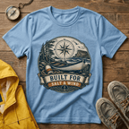 Built for Salt & Wind Compass Tee — Coastal Adventure T-Shirt