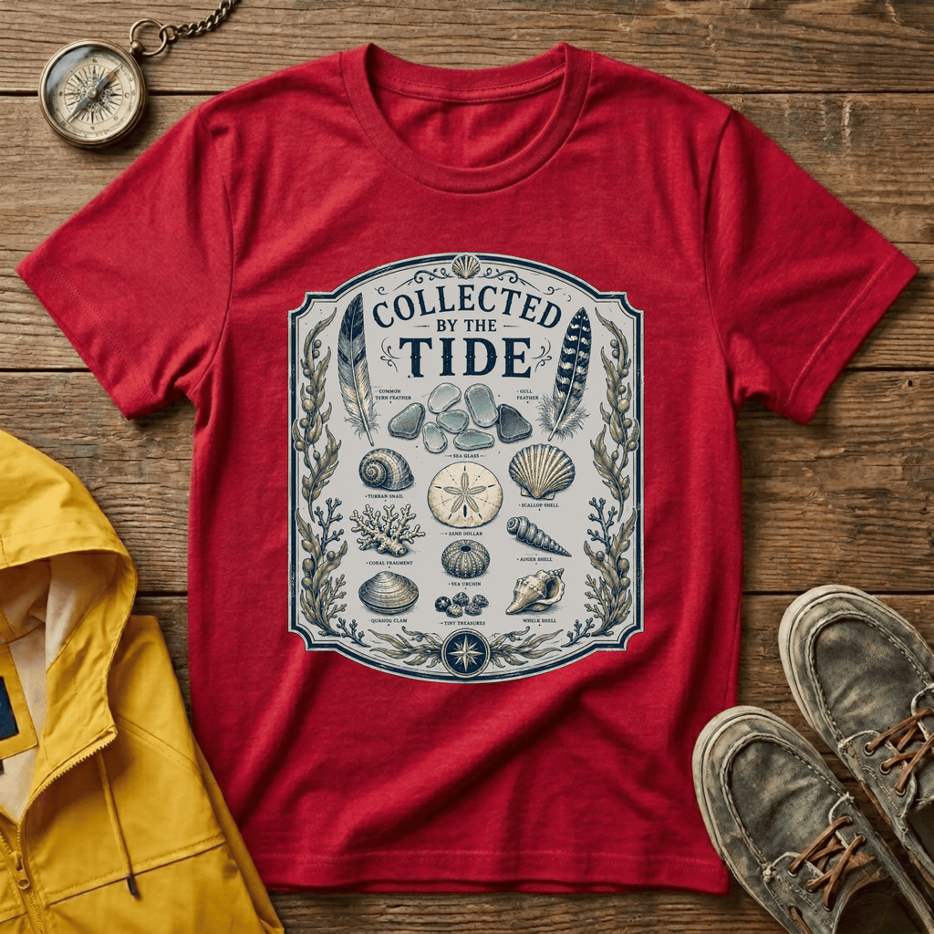 Collected by the Tide T-Shirt — Beachcomber Shell & Sea Glass Graphic Tee