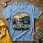 Quiet Waters T-Shirt — Coastal Lighthouse Sunrise Graphic Tee