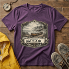 T-Shirt — Raised by Salt Air Vintage Coastal Boat Graphic