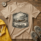 T-Shirt — Raised by Salt Air Vintage Coastal Boat Graphic