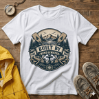 T-Shirt — "Built By Wind & Water" Vintage Outdoor Canoe Graphic