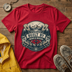 T-Shirt — "Built By Wind & Water" Vintage Outdoor Canoe Graphic