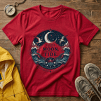 Moon Tide T‑Shirt — Guided by the Moon Nautical Celestial Graphic Tee