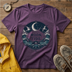 Moon Tide T‑Shirt — Guided by the Moon Nautical Celestial Graphic Tee
