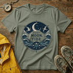 Moon Tide T‑Shirt — Guided by the Moon Nautical Celestial Graphic Tee