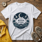 Moon Tide T‑Shirt — Guided by the Moon Nautical Celestial Graphic Tee