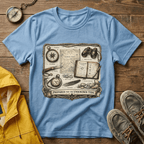 Nautical Explorer T-Shirt — Vintage Map, Compass & Binoculars Travel Graphic