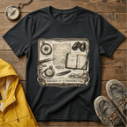 Nautical Explorer T-Shirt — Vintage Map, Compass & Binoculars Travel Graphic