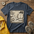 Nautical Explorer T-Shirt — Vintage Map, Compass & Binoculars Travel Graphic